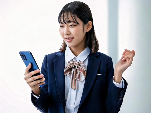 スマホを見る女子高生（画像はAIで生成したイメージ）