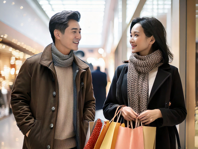 買い物を楽しむ男女（画像はAIで生成したイメージ）