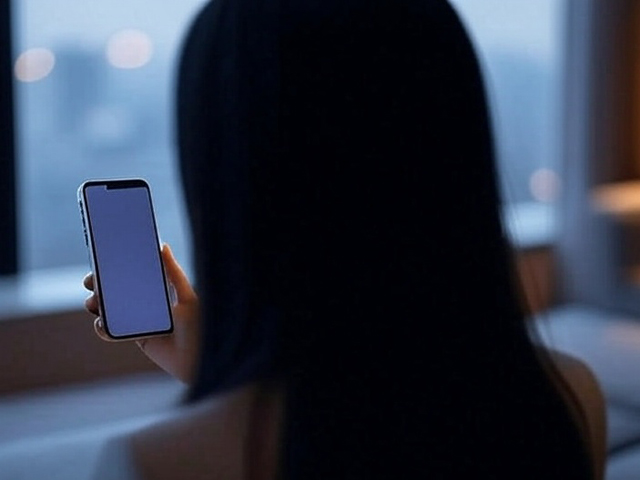スマホを操作する女性