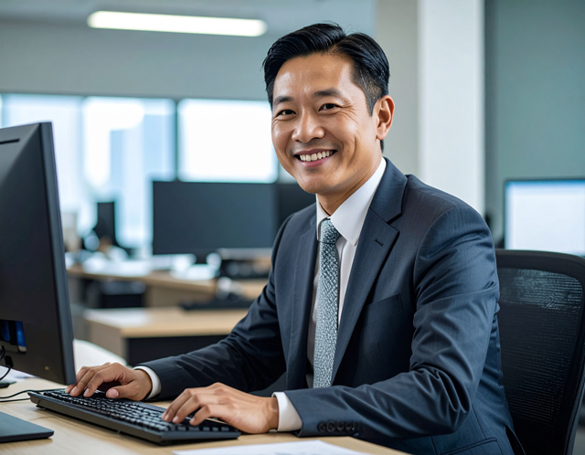 パソコンと男性