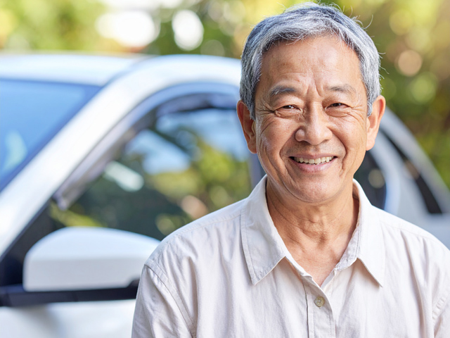 シニアと車