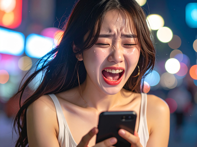 スマホを持った女性