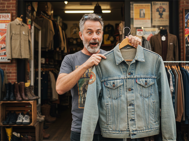 古着屋と男性