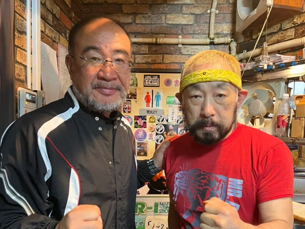 ミスターデンジャー・松永氏と越中詩郎氏（左）