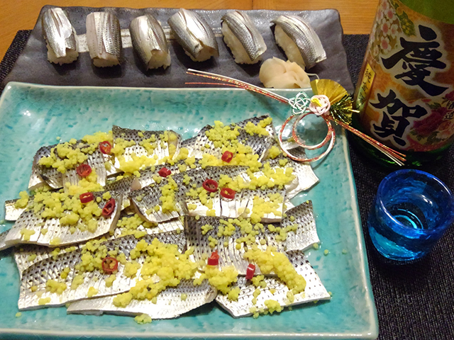 コハダのお寿司、コノシロの粟漬け